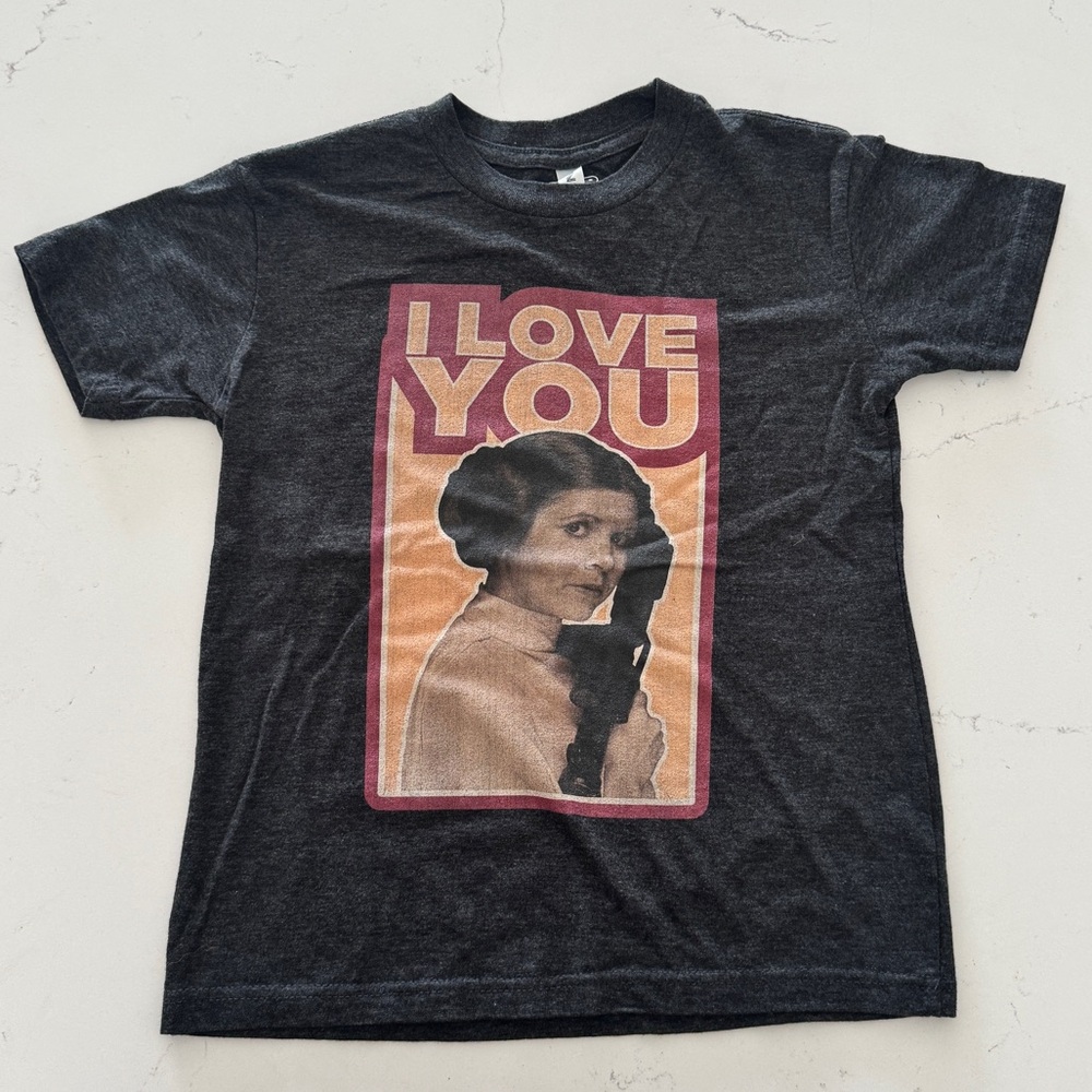 Star Wars Valentine's Day Princess Leia I Love You Vintage T-Shirt YM